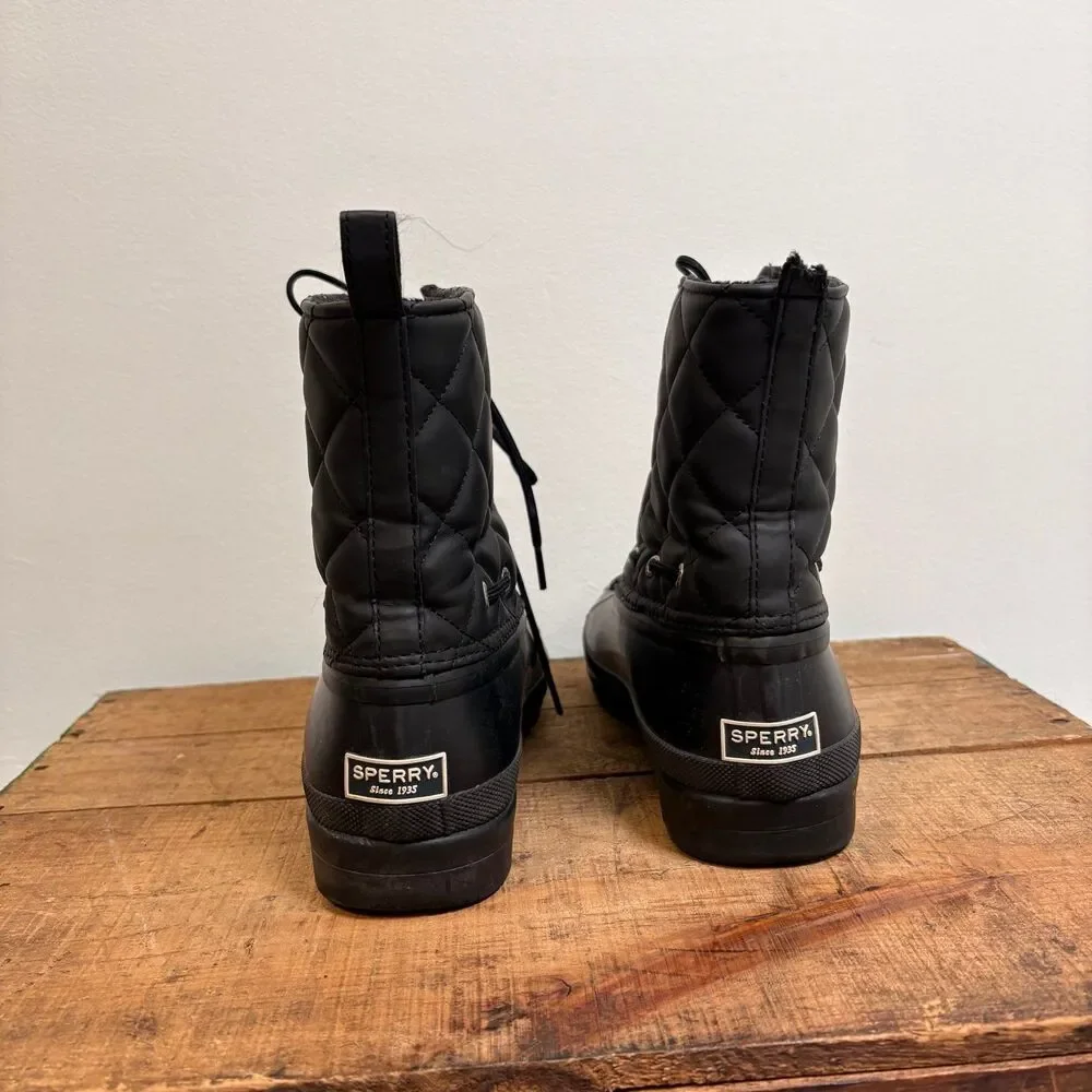 Sperry Top-Sider Gosling Duck Boots Sz 9 Black